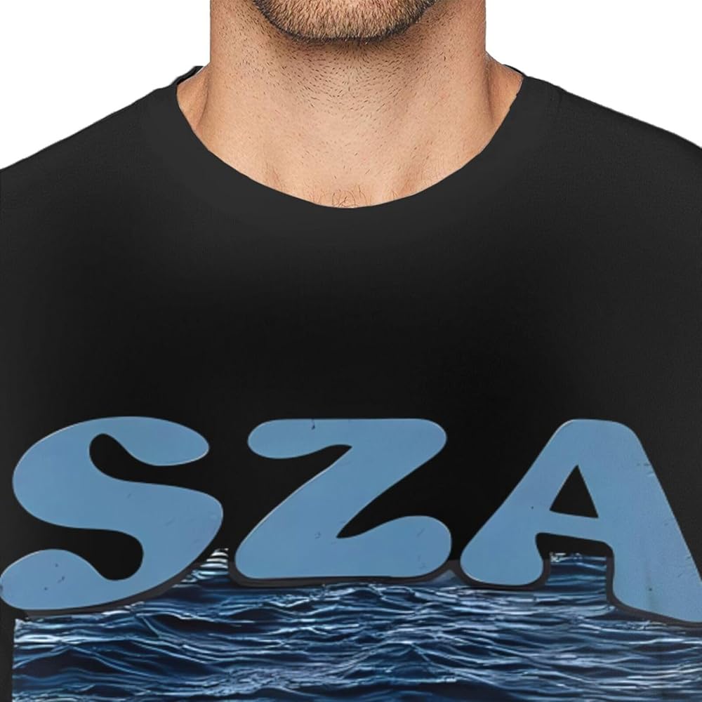 SZA Official Men's T-Shirt SZÁ Crew Neck Shirts Short Sleeve